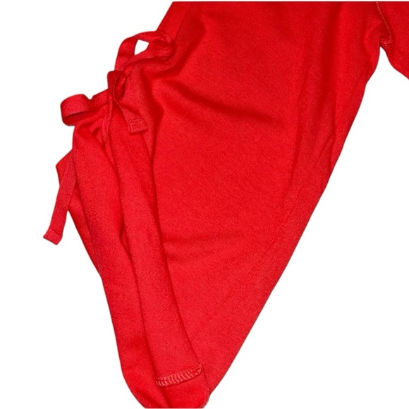 DONNA KARAN ACTIVE SWEATSHIRT LACE-UP WOMEN TIE-SLEEVES PINK COLOR SIZE LARGE - Picture 10 of 13